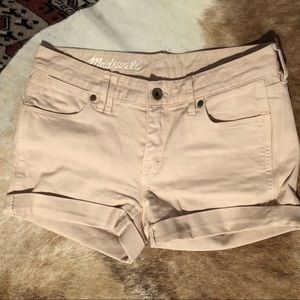 Blush / nude Madewell denim shorts 24